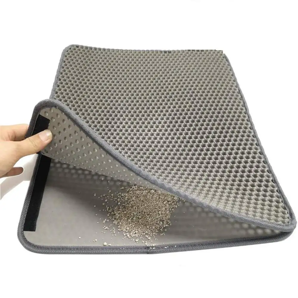 

Waterproof Cat Litter Mat Double Layer Cats Products For Pets EVA Mat For Cat Litter Bottom Non-slip Pet Litter Drop Shipping