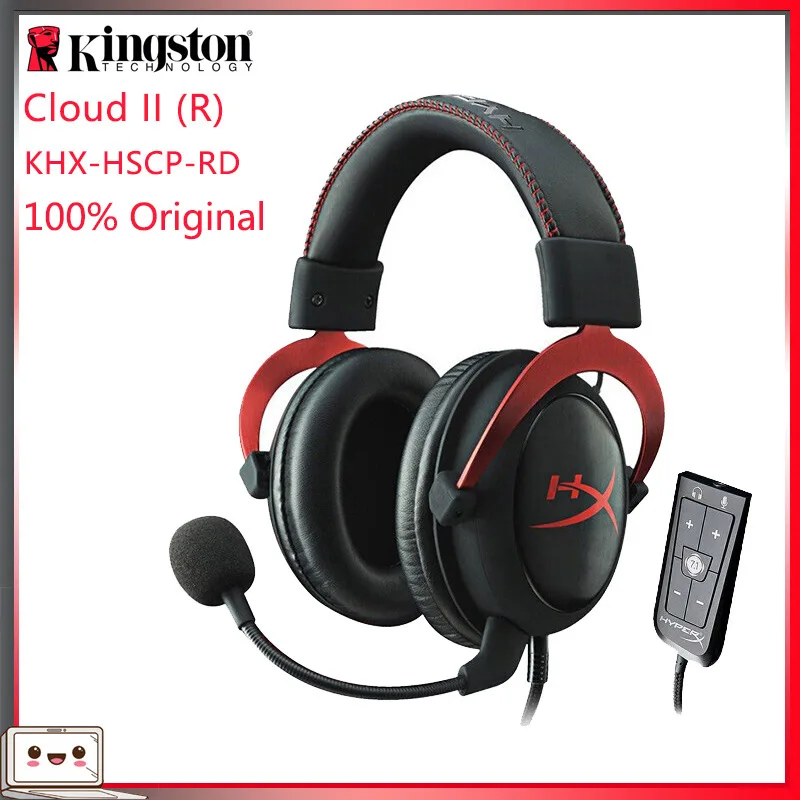 kingston HyperX Cloud II Hi Fi 7 1 объемным звуком игровые наушники микрофоном 3 5 мм компьютера