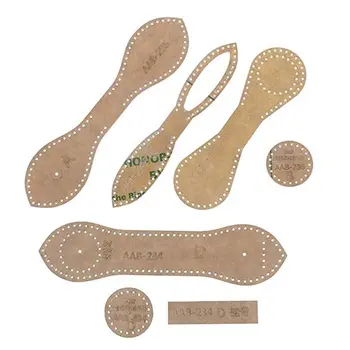 

4 Shapes Handmade Leather Acrylic Template Clear Acrylic Keychain Pattern Stencil Set DIY Leather Craft Jewelry Tools