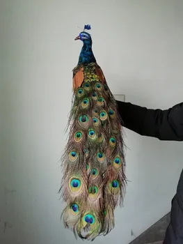

one piece real life peacock bird model foam&feather simulation peacock toy gift about 80cm xf2735