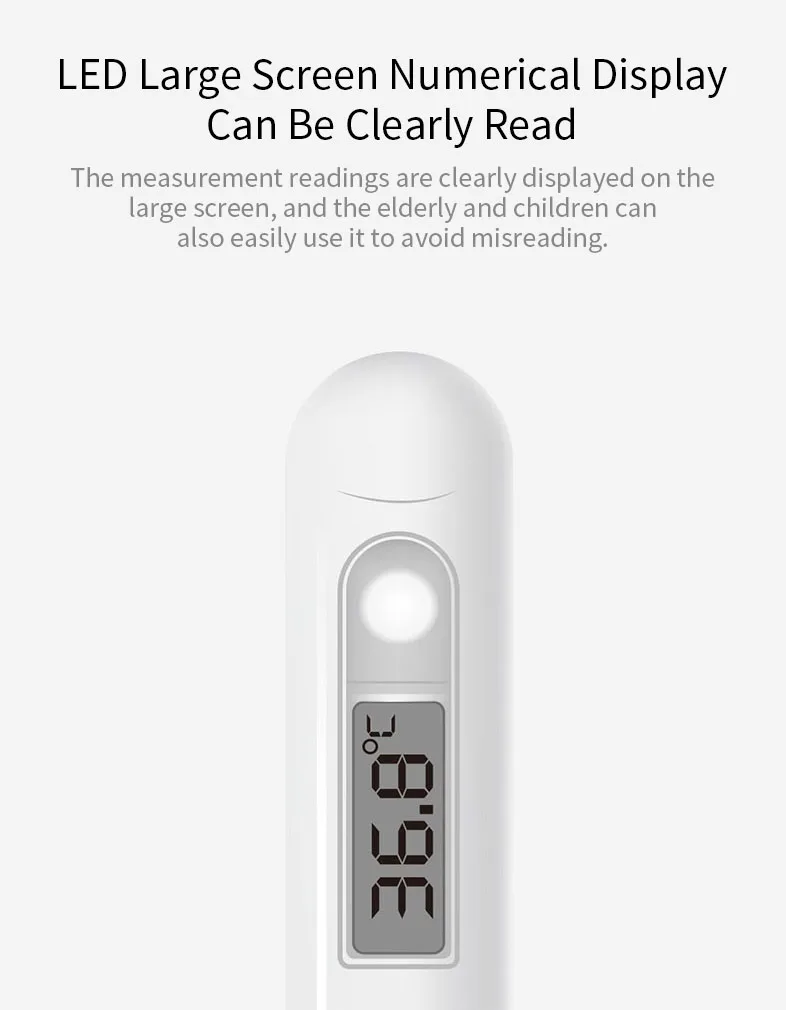 Xiaomi iHealth Miaomiaoce ЖК цифровой медицинский термометр для детей взрослых Рот подмышек измерения температуры
