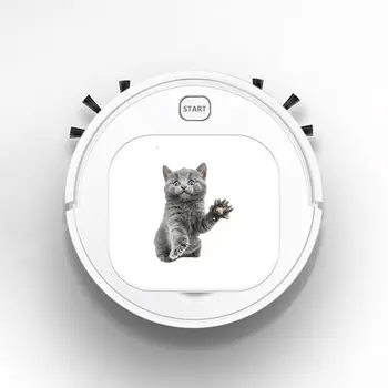 

1800Pa USB Smart Robot Rechargeable 3 in 1 Auto Smart Robot Strong Suction Sweeper Vacuum Cleaners surprise cat kitty on