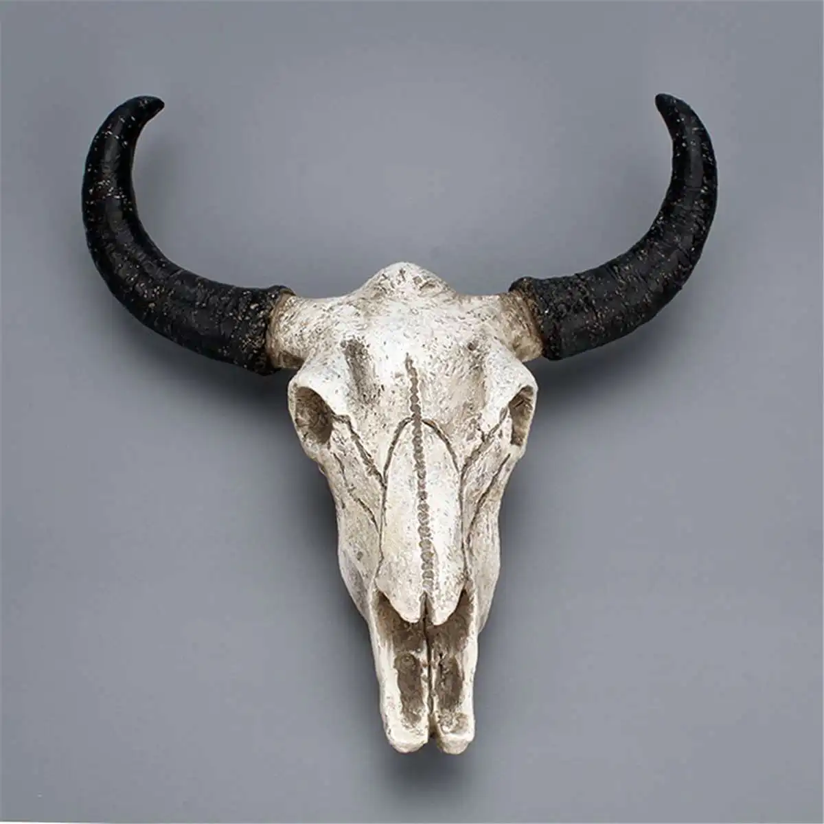 Смола Longhorn корова череп голова настенный Декор 3D животных дикой природы скульптура фигурки ремесла рога для дома Хэллоуин Декор