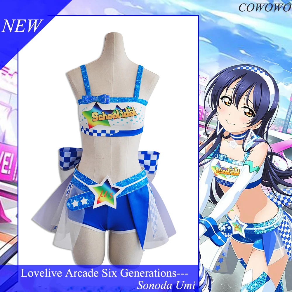 

Anime! Lovelive!Arcade Six Generations Awakening Umi Maki Eli Rin Niko All Members Lovely Uniforms Cosplay Costume Free Shipping