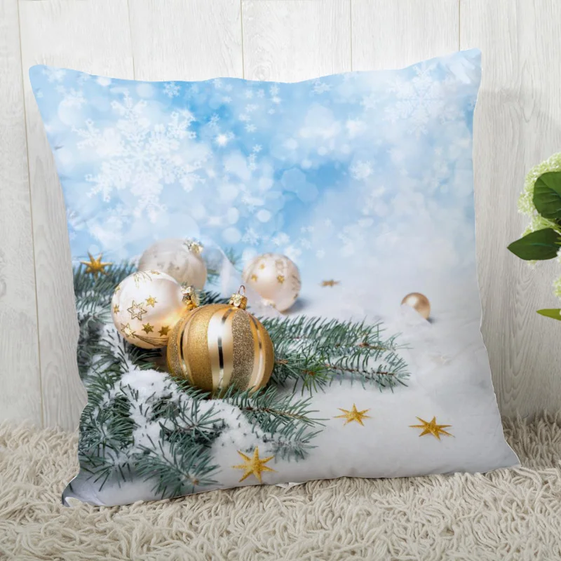 45*45 наволочка с изображением новогодней елки для Свадебная Подушка наволочки с рождественскими узорами - Цвет: Pillowcase 13