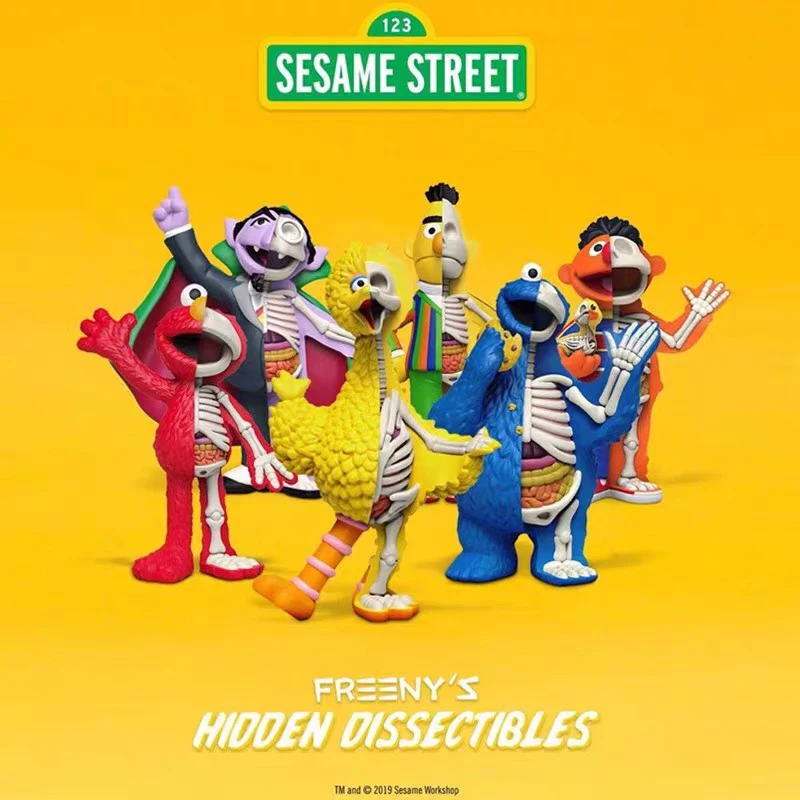 

Mighty Jaxx Sesame Street semi anatomic blind box Limited trend figure Toy Desktop car mounted gift accessories