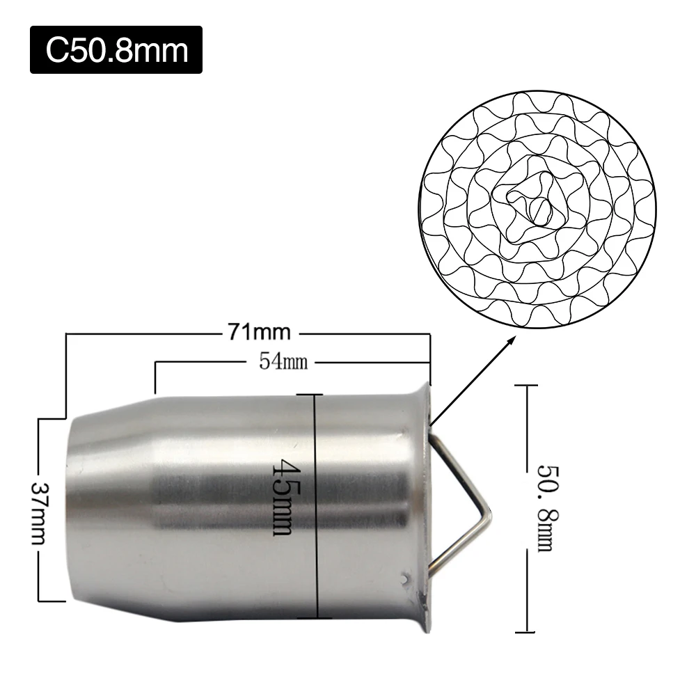 ZSDTRP мотоцикл из нержавеющей стали катализатор выхлопной дБ глушитель для 51 мм/60 мм мотоцикл глушитель - Цвет: 50.8mm Type C