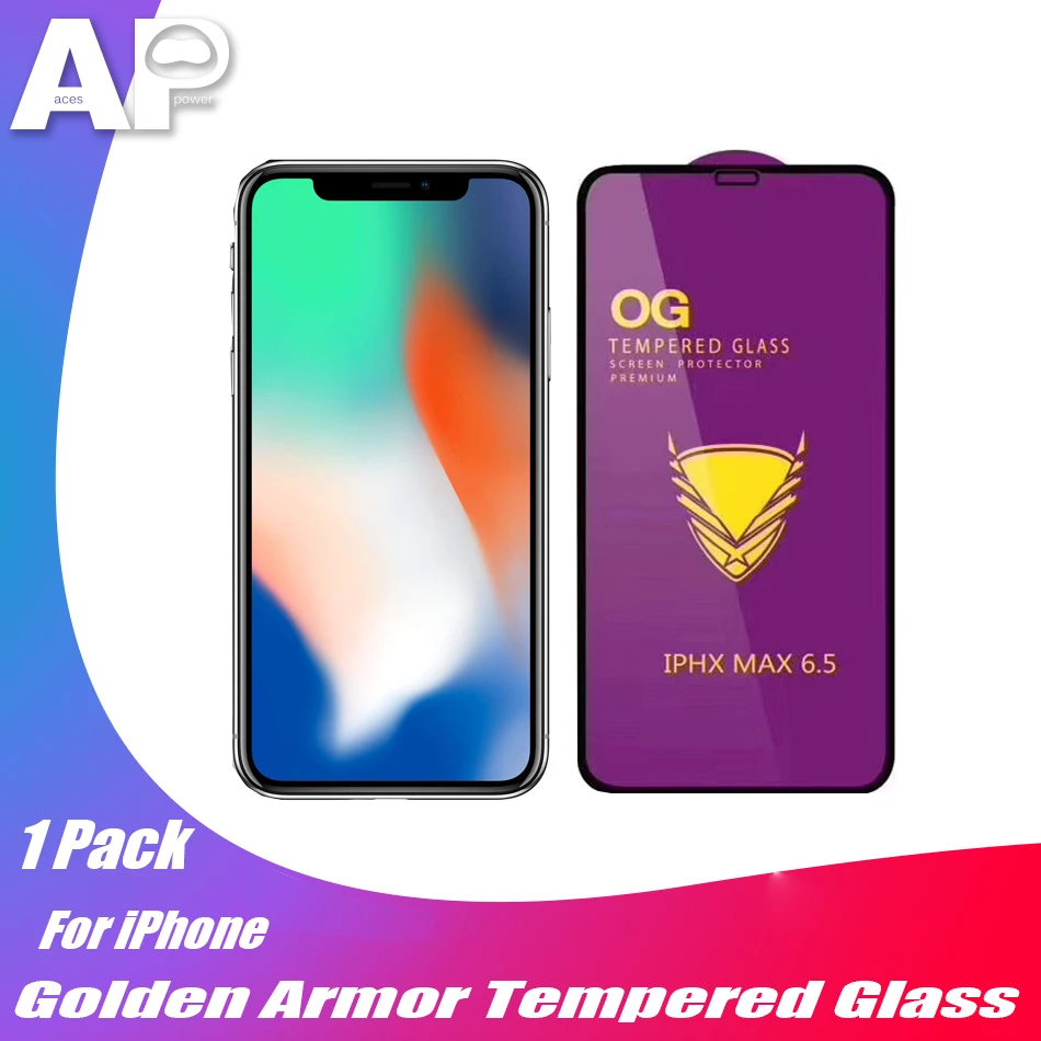 Acespower Золотая защитная пленка из закаленного стекла для IPhone 11Pro 11 PRO 6 7 8 Plus X XR XS MAX