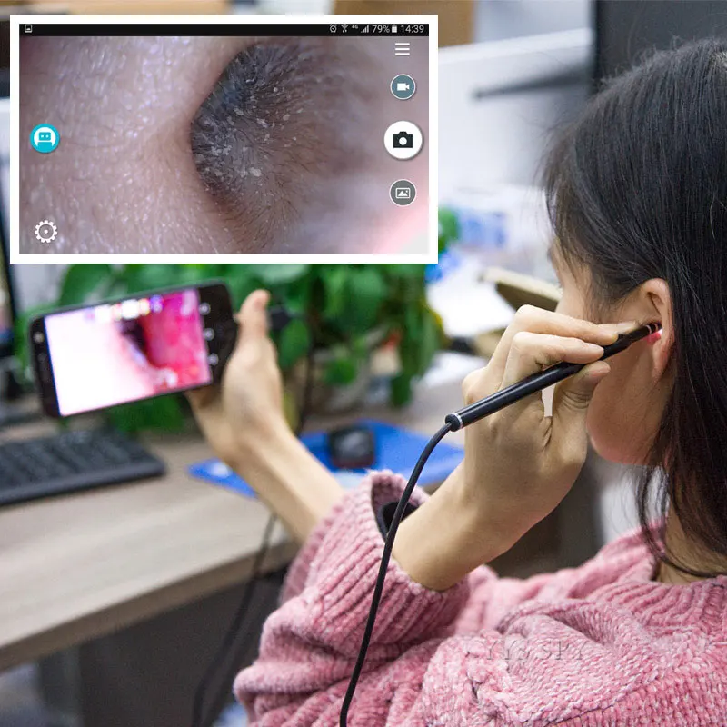 3 в 1 проводной эндоскоп мини-камера 1,5 м 5,5 мм объектив для Android OTG/type-C/USB Borescopes Водонепроницаемый светодиодный светильник Инспекционная камера
