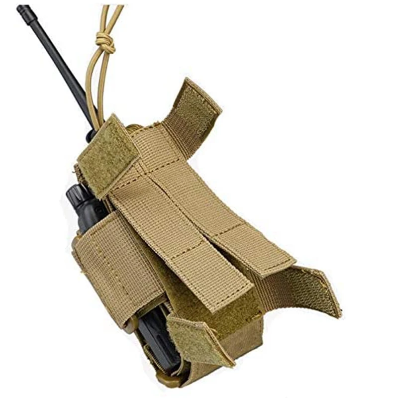 Taktische Molle Funkgerätehalterung Walkie-Talkie Holster Nylon Hüfttasche Gürteltasche Magazintasche Jagdtasche – Detail 2