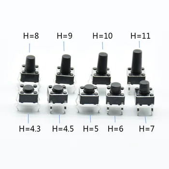 

20pcs 6x6mm Panel PCB Momentary Tactile Tact Mini Push Button Switch DIP 4pin 6*6*4.5mm/5/6/7/8/9/10/11/12/13/14/15/16/17/18/19