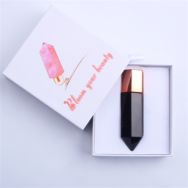 Perfume Jade Stone Bottles Roll on Essential Oil Dropper Refillable Bottles For Traveling Face Neck Massage Scraper