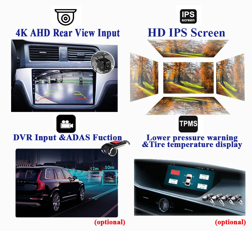  巡 ȵ̵ 13, Ÿ RAV4 4 XA40 5 XA50 2012-2018 ī÷ ̼, ڵ  IPS ũ ׷ TV 