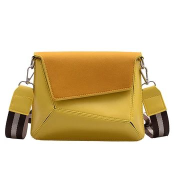 

Vintage Suede Crossbody Bags for Women Designer Wide Strap Messenger Bags Lady Small Flap Shoulder Bag Female Handbag Purse 2020