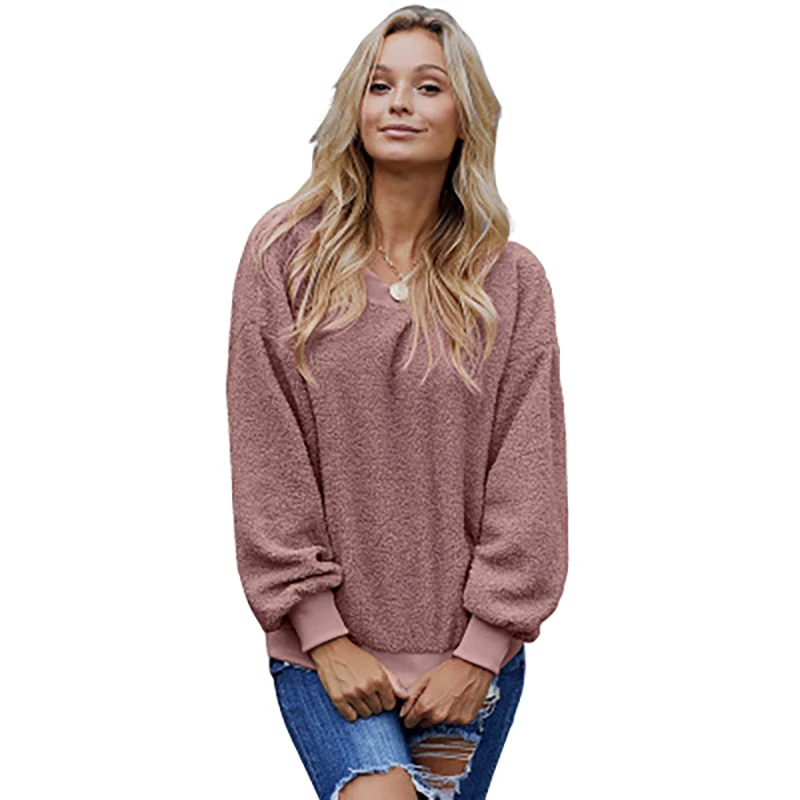 Pink Женская одежда, большие размеры, худи, корейское зимнее пальто, верхняя одежда, пуловеры, топы с длинными рукавами, одноцветная уличная толстовка с капюшоном - Цвет: Pink