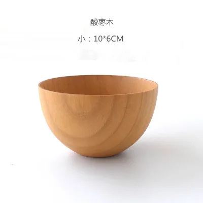 10X6CM Японский стиль jujube деревянная чаша Бытовая Большая деревянная чаша набор детей есть десерт чаша вся супер большая посуда - Цвет: 10X6CM