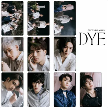 

GOT7 Photo Card Sticker Kpop 2020 DYE Sticky Photocard Crystal Card Sticker 10pcs/set