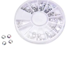 1 roue bricolage outils à ongles acrylique Nail Art strass paillettes diamant décoration gemmes 3D conseils pour UV Gel téléphone portable(China)