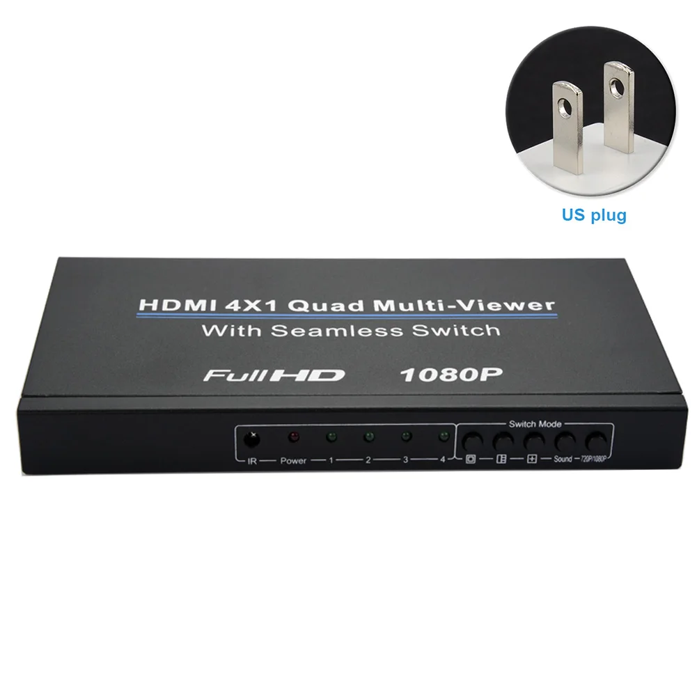  1080P Easy Install Quad HDMI Infrared Multi-viewer Gaming Professional Seamless Switch Converter Re