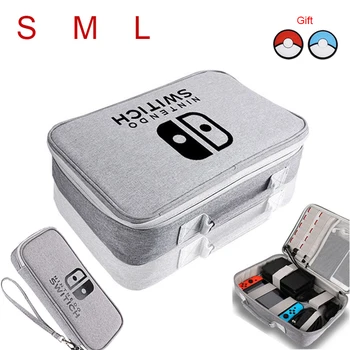 

S/M/L Waterproof Switch Storage Bags For Nintendo Switch Game Console Accessories Travel Handbag For NS Protective Case-Gray