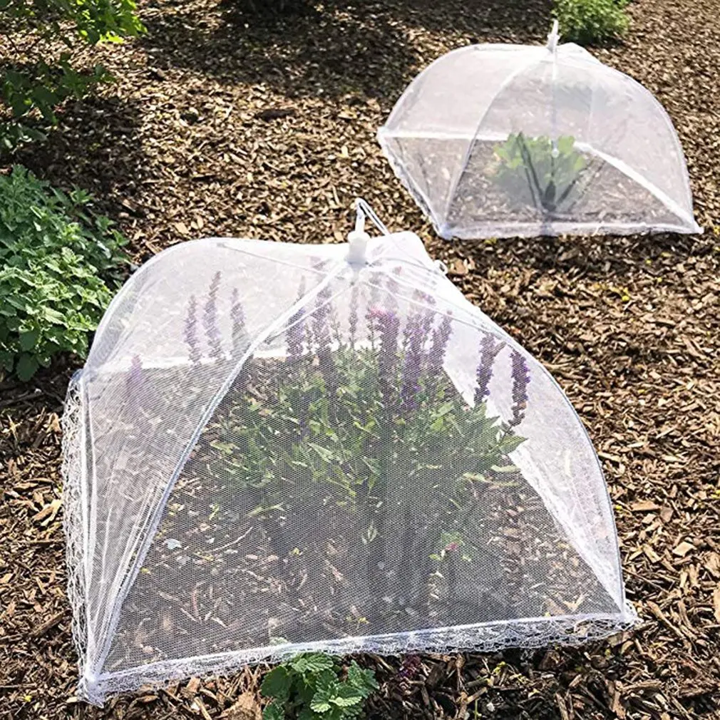 Food Cover Umbrella Foldable Household Washable Mesh Food Lid Picnic Barbecue Party Anti Fly Mosquito Net Tent Kitchen Gadgets Food cover