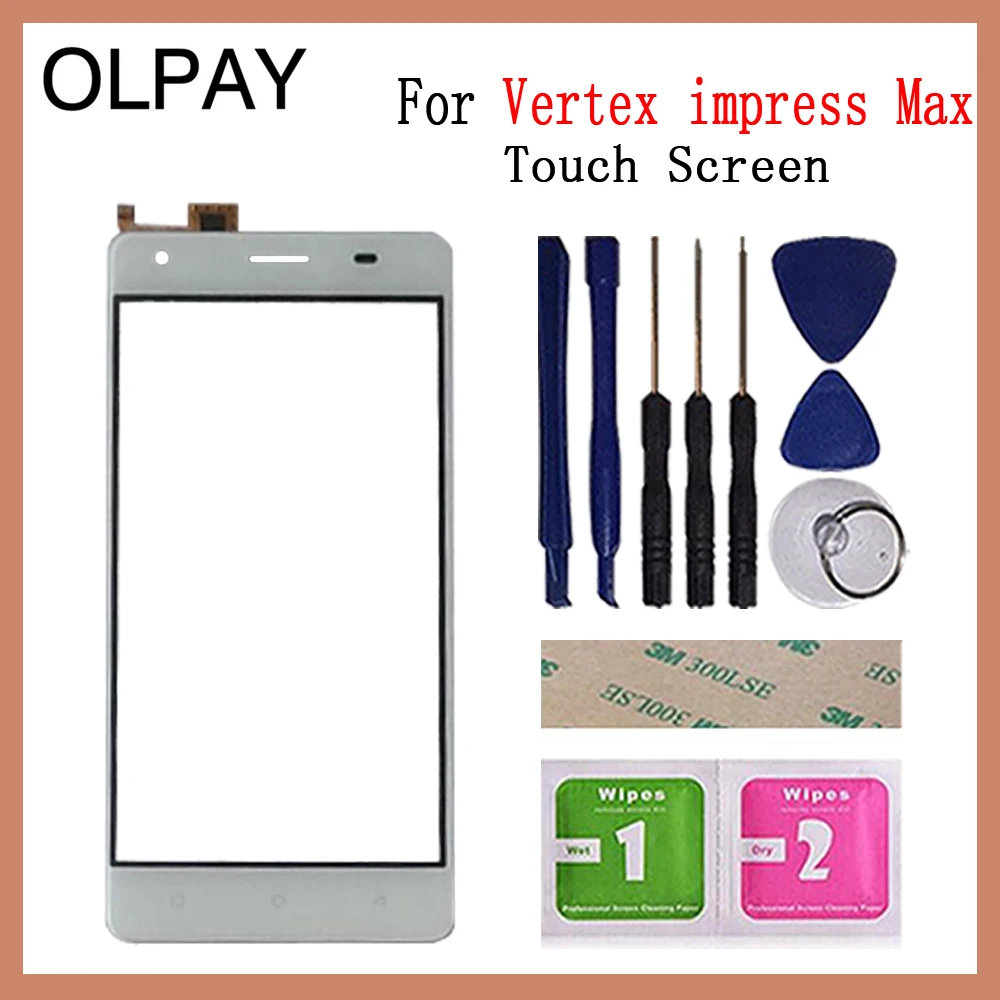 OLPAY сенсорный экран для мобильного телефона 5,0 ''дюймов для Vertex impress Max Переднее стекло сенсорный экран Сенсорная панель запасные части