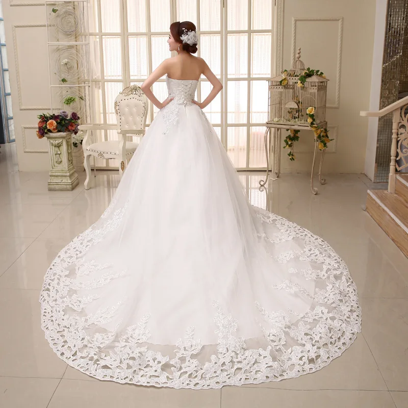 

2020 Real Robe De Cocktail Courte Wholesale New Bride Wedding Dresses 2020 Han Edition Sweet Princess Grace Trailing Welcome