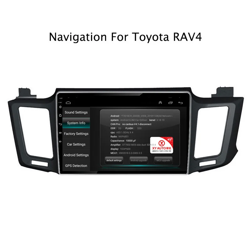 Excellent 10.1Inch Android 8.1 Car DVD GPS Navigation Player For Toyota RAV4 2013-2018 4G LTE with SIM Card Slot 2DIN Car Radio Stereo 4
