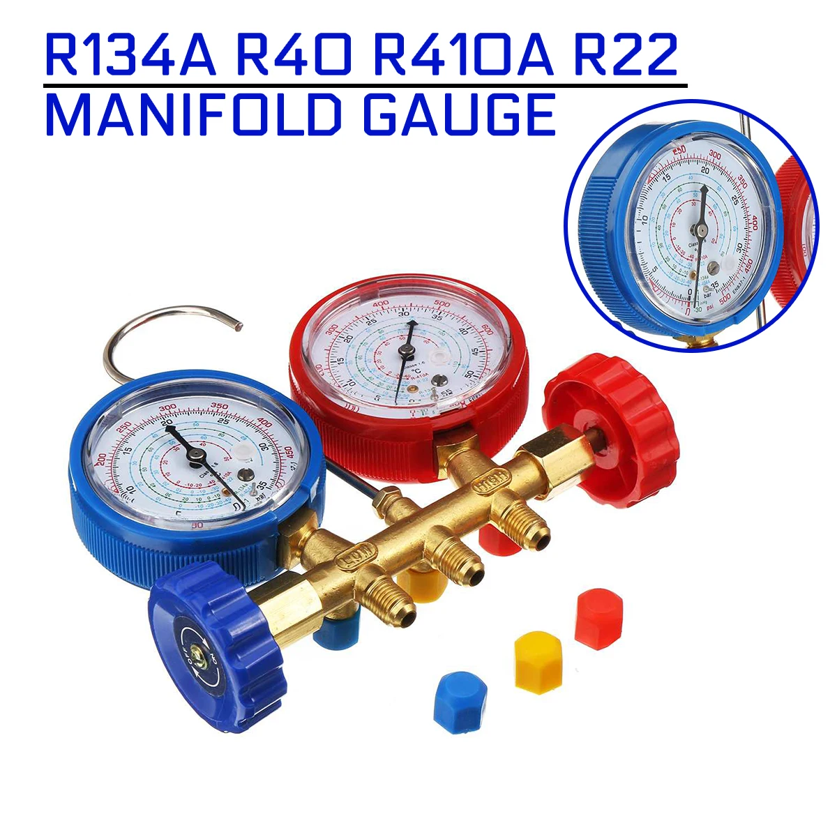 Манометр R410a R22 R134a R40 цифровой измеритель давления в трубопроводах с разъемом