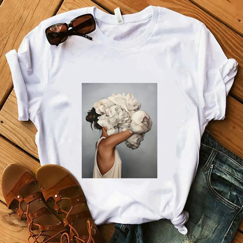 

Flower girl t shirt Colors slogan women fashion grunge tumblr cotton people funny colors graphic Fashion casual tees