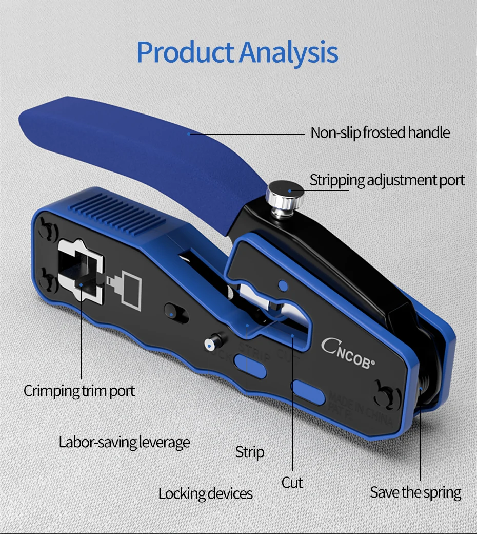 wire map tester Cat5 Cat5e Cat6 Pass Through Crimper for RJ45 Network Connectors Modular Plugs Ethernet Cables Crimp Tool wire line tester