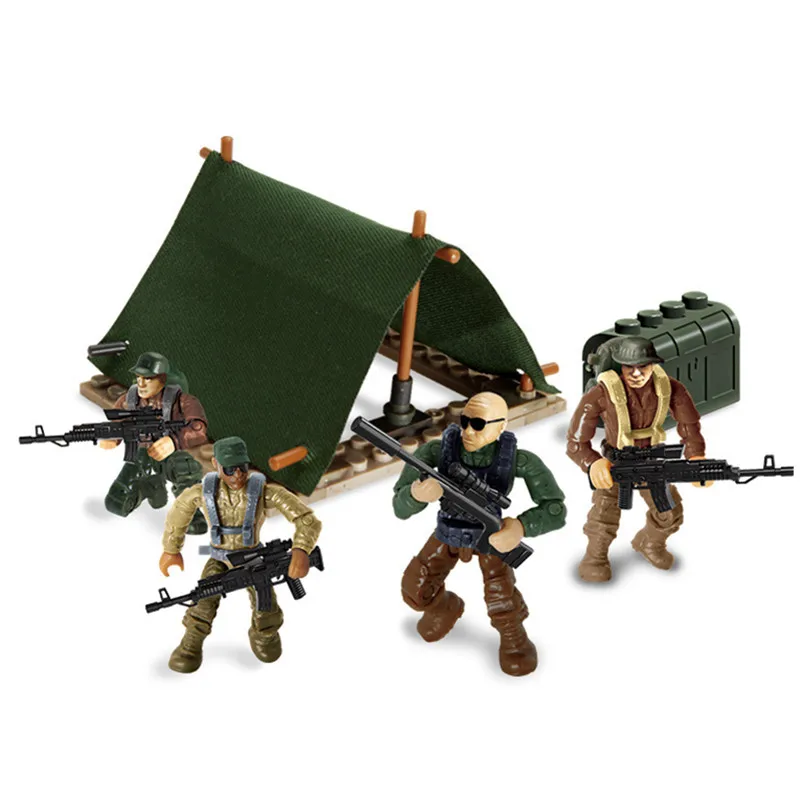 2019 военные 2 WW2 солдатики командный лагерь оружие аксессуары спецназ армейские