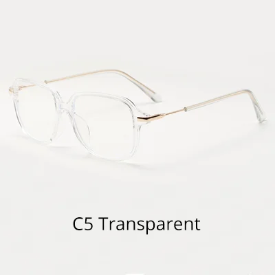 C5 Transparent Ralferty, анти-синий светильник, очки для женщин и мужчин, компьютерные очки, очки для женщин, антибликовые очки для близорукости, без диоптрий W192150 - Цвет оправы: C5 Transparent