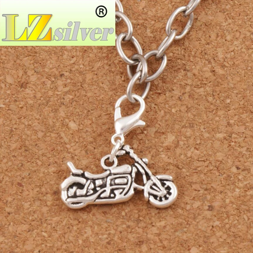 Motorcycle Clasp European Lobster Trigger Clip On Charm Beads 24.5x25.5mm 85pcs Zinc Alloy C494