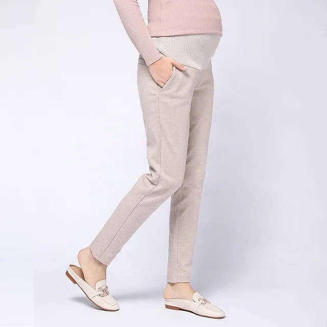 Adjustable Large Size Maternity Pants Loose Trousers Cotton High Waist Elastic Casual Pants Clothes for Pregnant Wome M-XXL