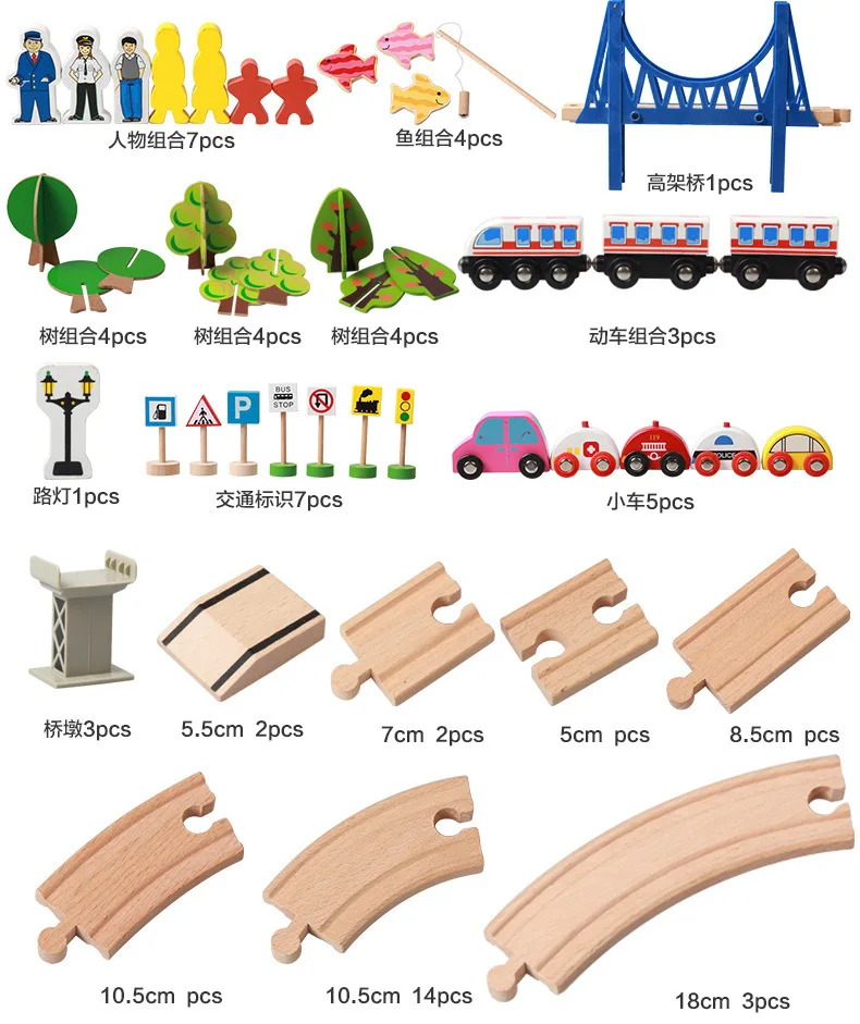 Building Blocks Small Train Camera Track Building Blocks 88-Piece Table Camera Track Set Small Train Educational Scientific And