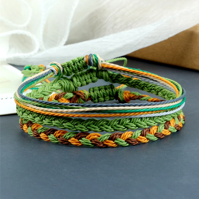 Simple Rope Knot Bracelets - Woven Thread Wrap Bracelet Women Bangles  Jewelry