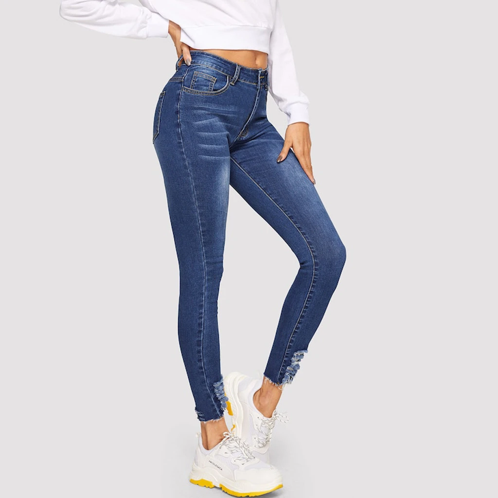 Jeans Para Mujer Vaqueros Negros Elasticos Mujer 2019 Pantalones Skinny Mujer Jeans Con Cintura Alta Denim Azul Senoras Push Up Jeans Blancos C Pantalones Vaqueros Aliexpress