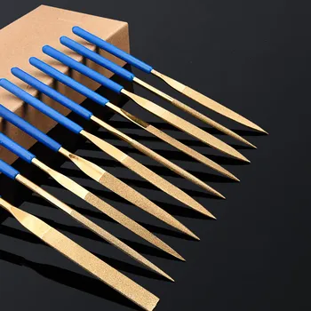 

10PC Diamond Coated Needle Files Set DIY Craft Woodworking Tools Useful Tools stone jewelry metal carving tool