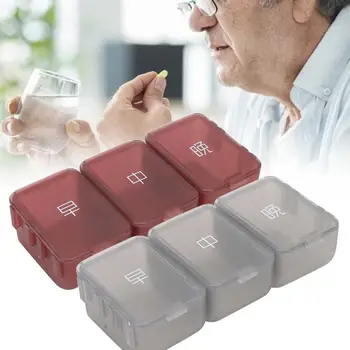 

Practical Large Capacity Pills Box Portable Pillbox Dispenser Daily Pills Medicine Storage Container Case Holder Health Care