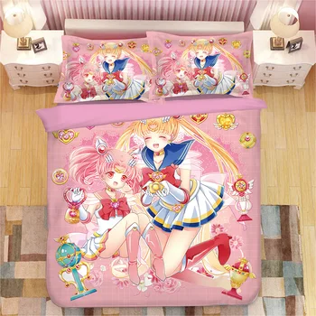

Sailor Moon Anime 3D Printed Bedding Set Tsukino Usagi Duvet Covers Pillowcases Comforter Bedding Sets bedclothes bed linen 09
