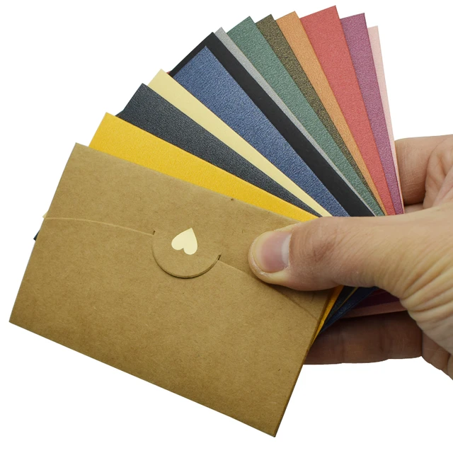 Mini Enveloppes En Papier Nacré, Petite Carte De Vœux, Carte De