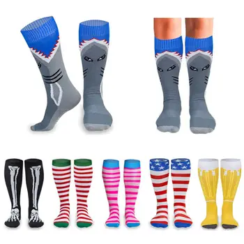 

Novelty Knee High Sport Socks Athletic Running Compression Socks for Men Women