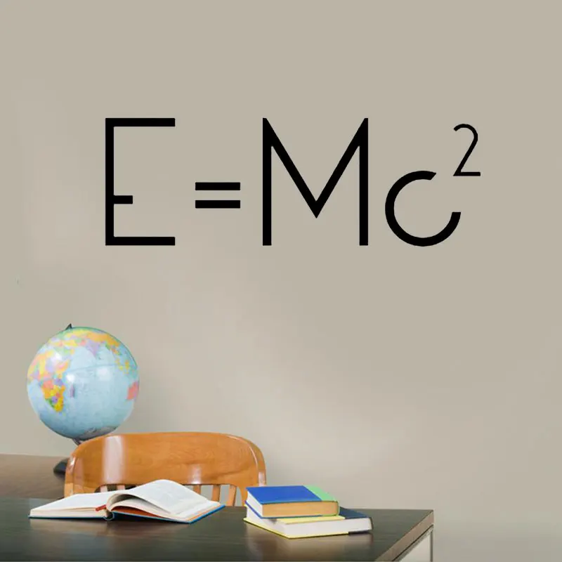 E = mc2 научная Наклейка на стену в науке мы доверяем виниловая наклейка