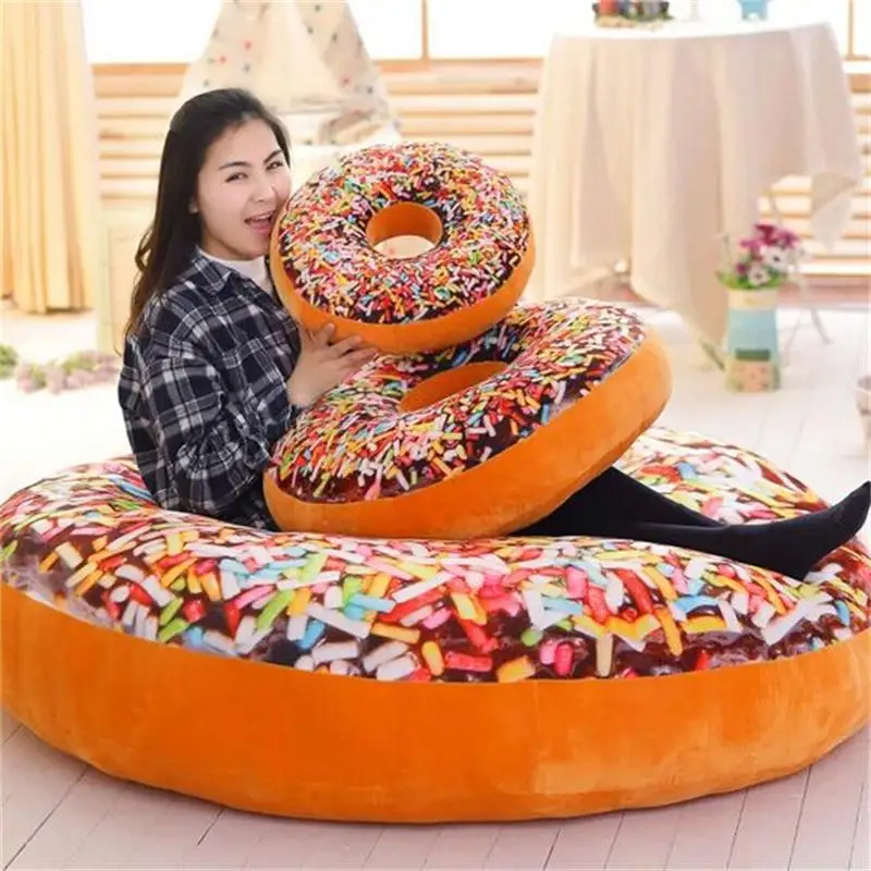 

Big Mac Model Donuts Chocolate Pillow Office Cushion Napping Pillow with Music Birthday Gift
