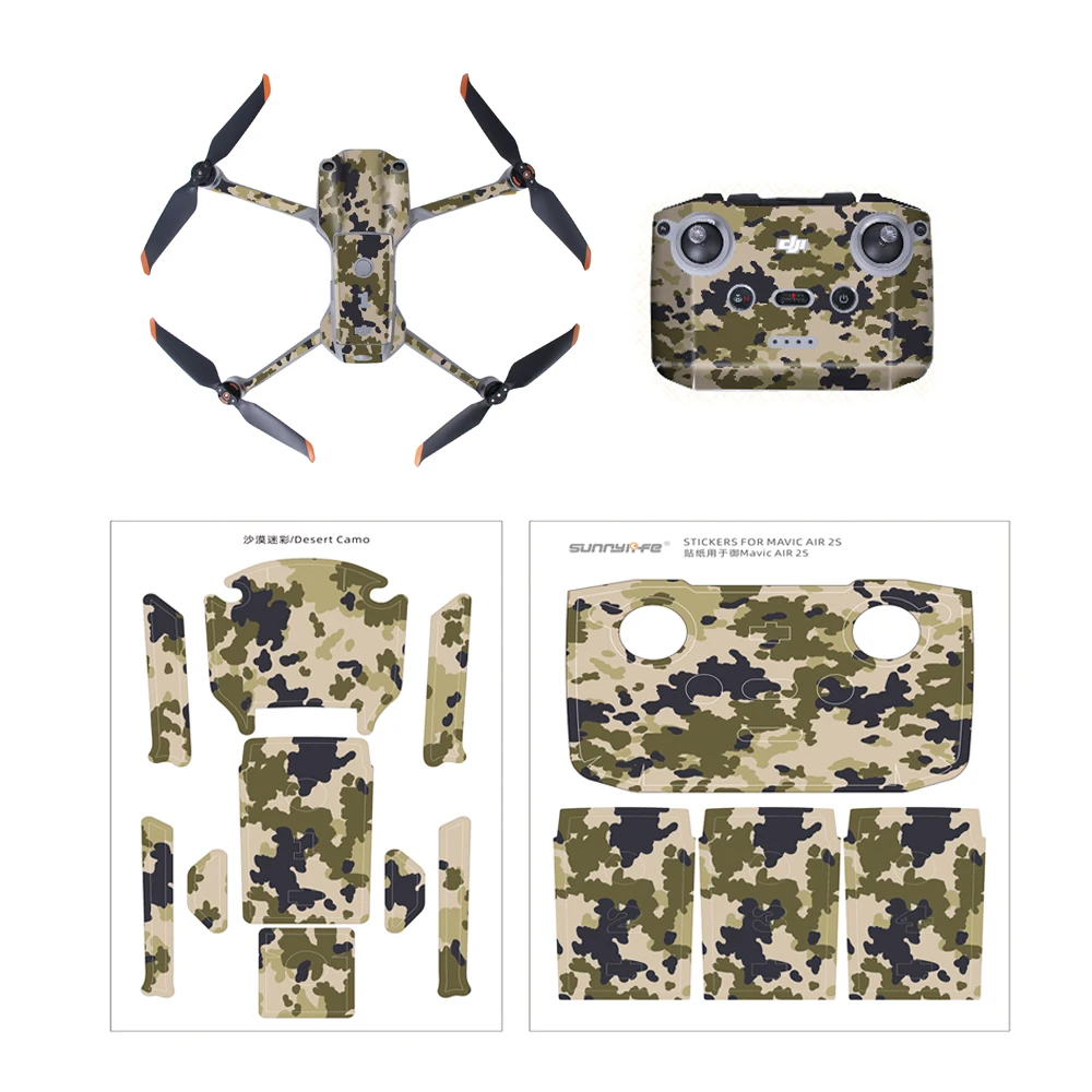 Водостойкие наклейки для дрона DJI Air 2S цветные из ПВХ 2s набор аксессуаров пульта