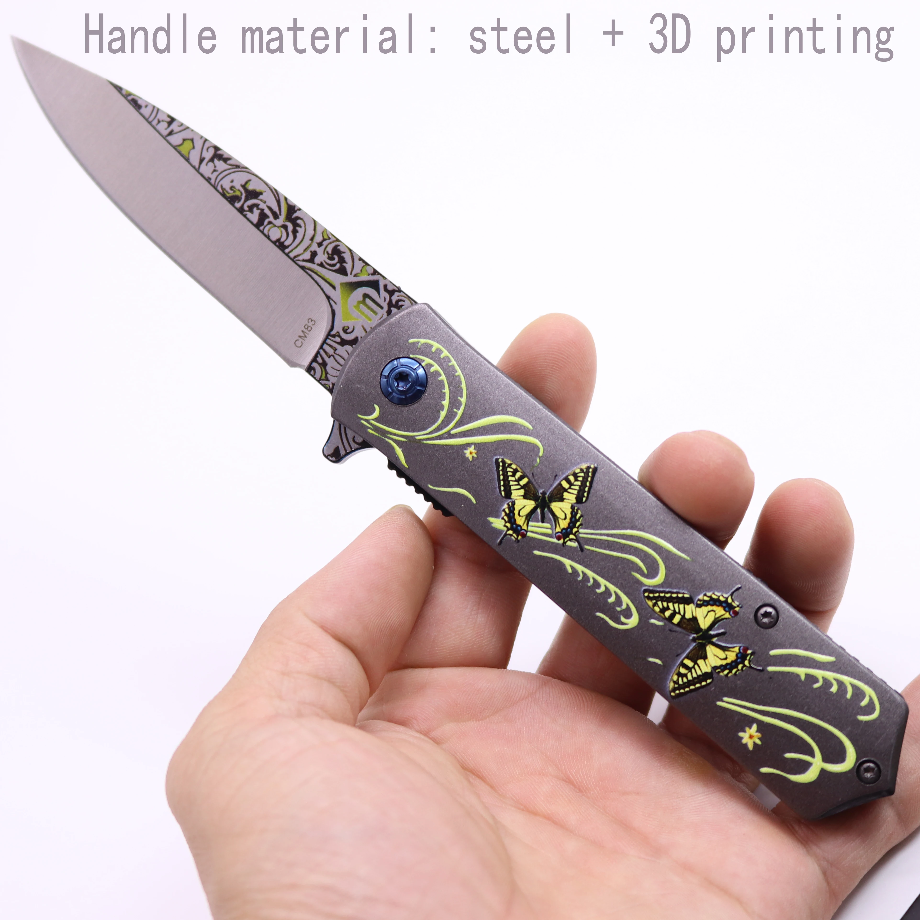 Голова Призрака 3D печать Ручка cs go выживания карманный нож складной тактический охотничий нож Ножи ЦАВС счетчик удара кемпинг