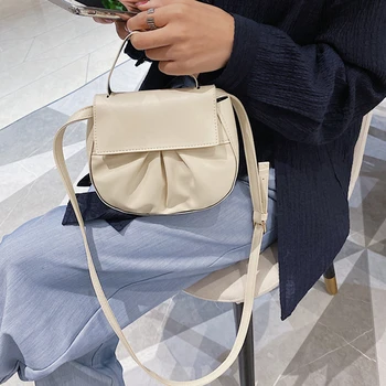 

2020 solid top handle handbags ins saddle bags women Cloud shoulder bag