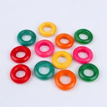 В переменного тока, 50-100 шт./упак. Цвет с большим отверстием деревянные бусины парик ювелирных изделий, дредлоки, для увеличения объема, бусины заколки для волос кольца манжеты зажимы приблизительно 7 мм отверстие