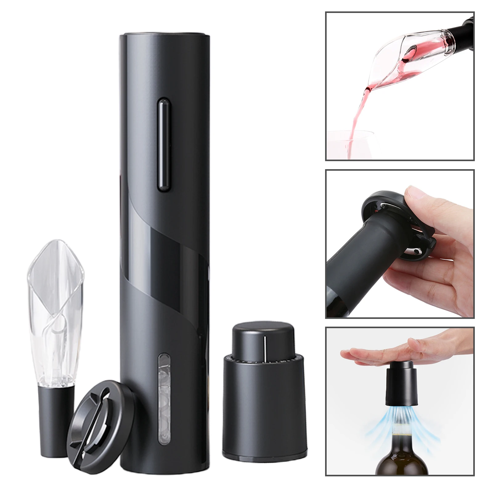 Automatic Wine Opener Red Wine Dry Battery Electric Wine Bottle Opener Kit Cordless Corkscrew Foil Cutter Kitchen Tool gifts